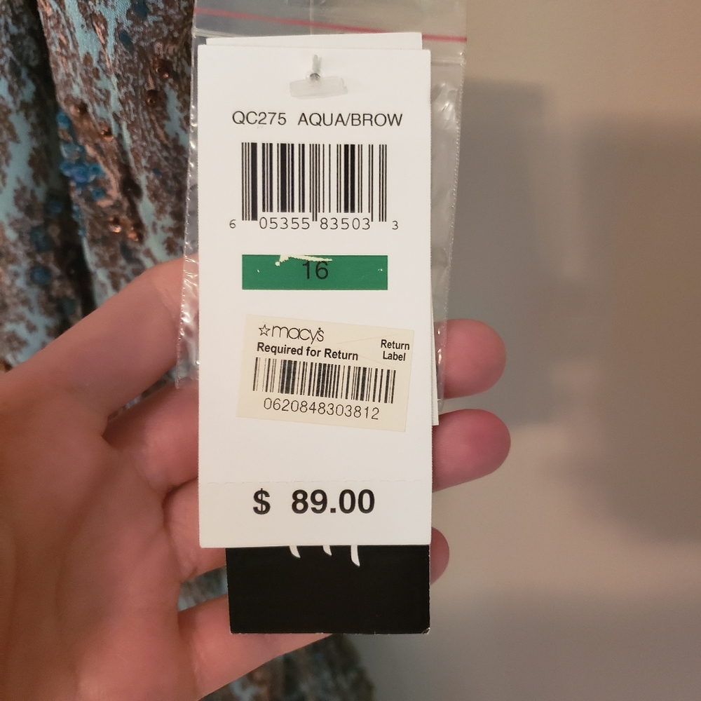 NWT Eva Blue (Macy's) Dress - Picture 4 of 10